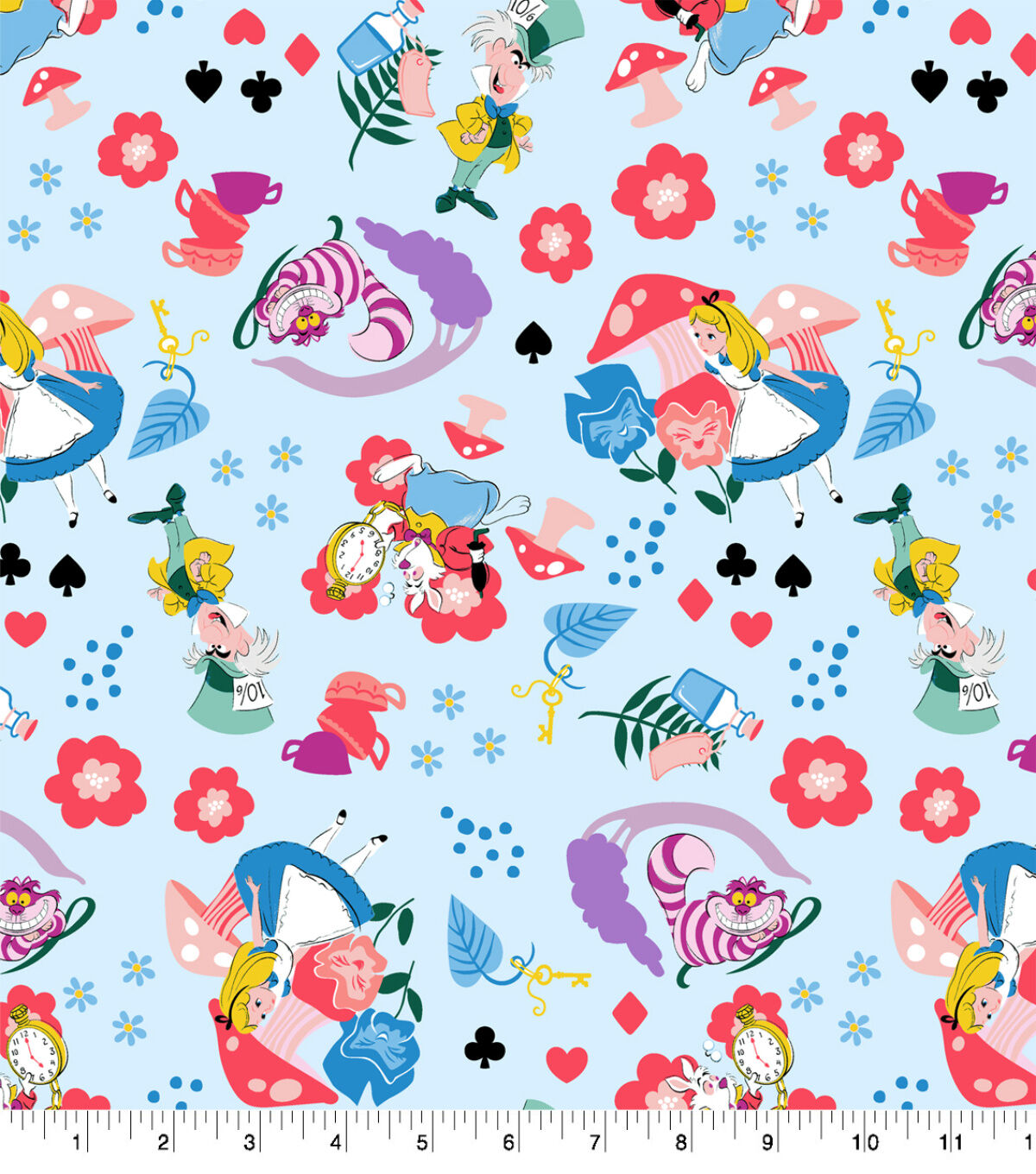 Alice In Wonderland Forest Flannel Fabric