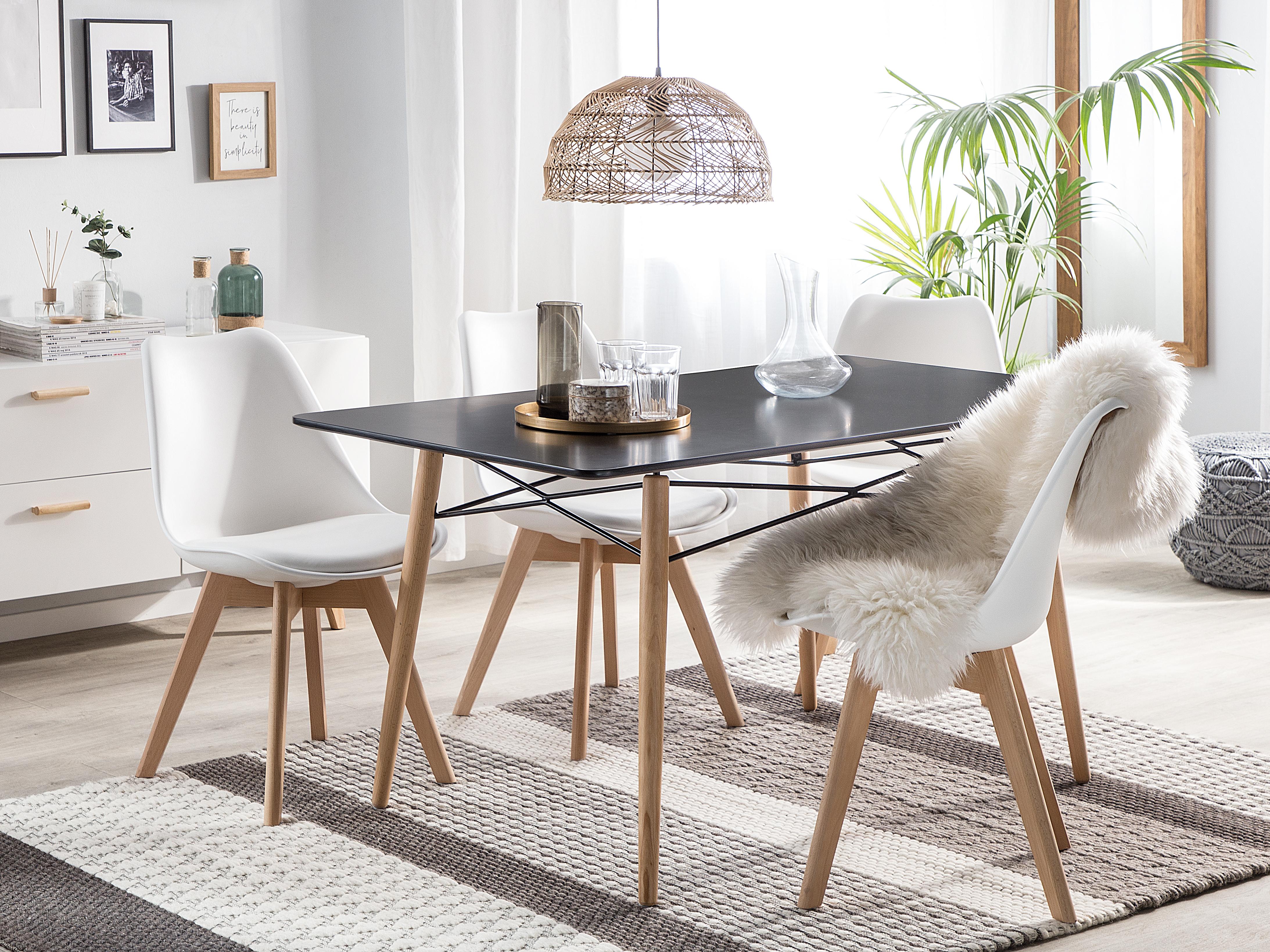 Dining Table BIONDI Black Beech 140 cm 80 cm