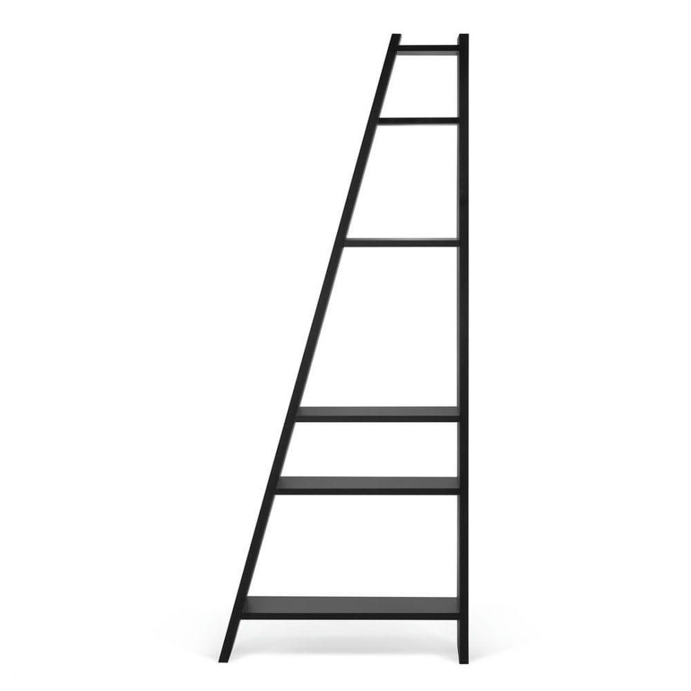 DELTA - Bibliothèque effet bois noir laqué