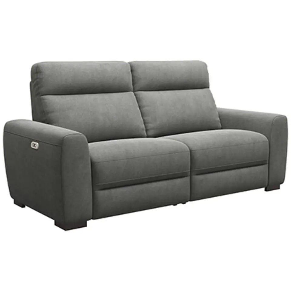 Bank James elektrisch verstelbaar 3-zits - stof Gaucho - donkergrijs