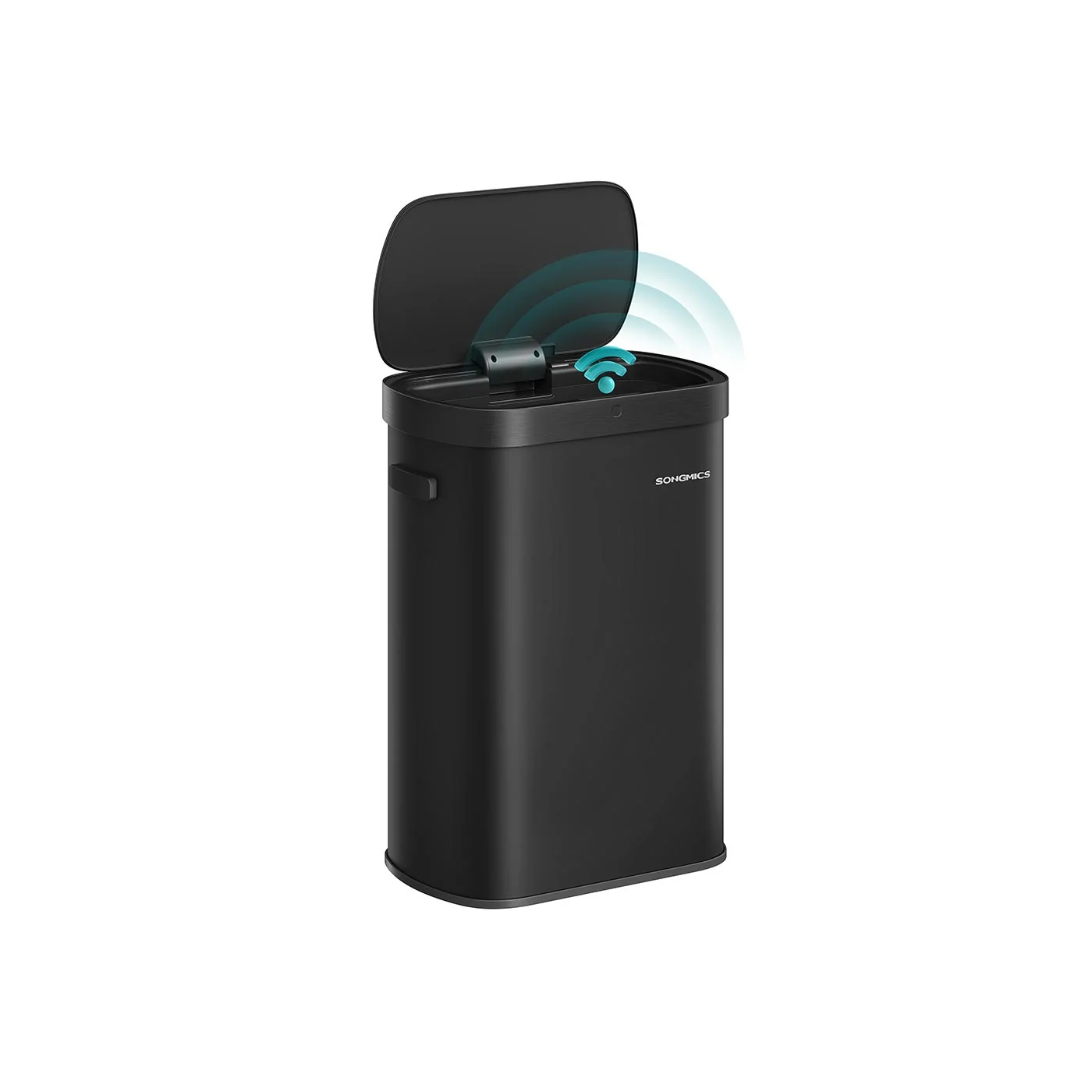 Poubelle en acier 50L automatique avec couvercle à fermeture douce