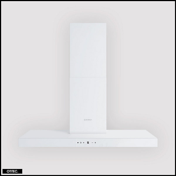 Hotte Murale Aspirante Silencieuse - 90 cm - 608 m3/h - LONATIO - Blanc