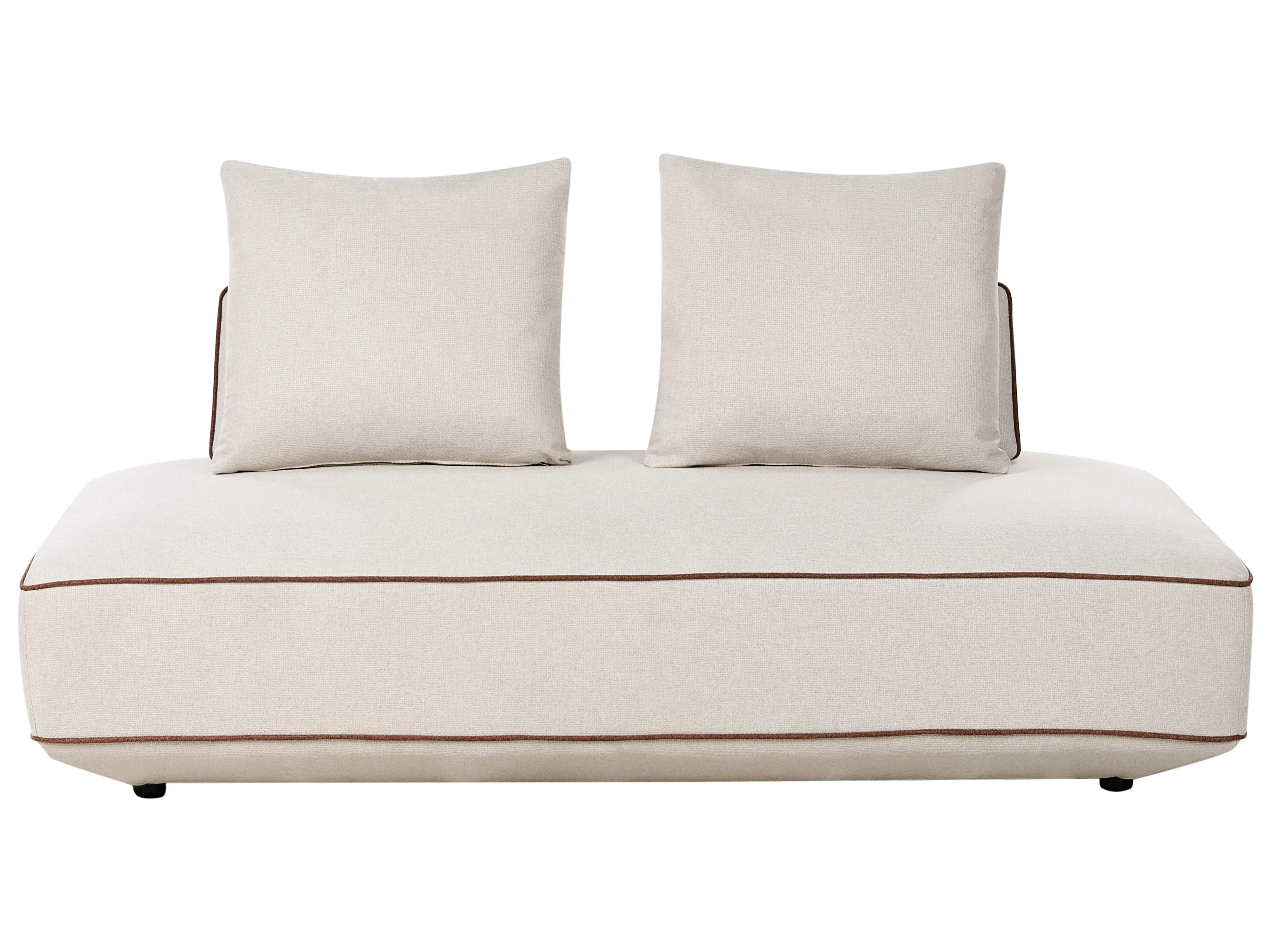 Chaise Longue SEILLANS Fabric Light Beige
