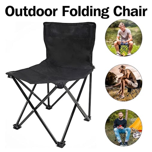 NNEOBA Portable Outdoor Camping Chair with Footrest - Folding Moon Chair