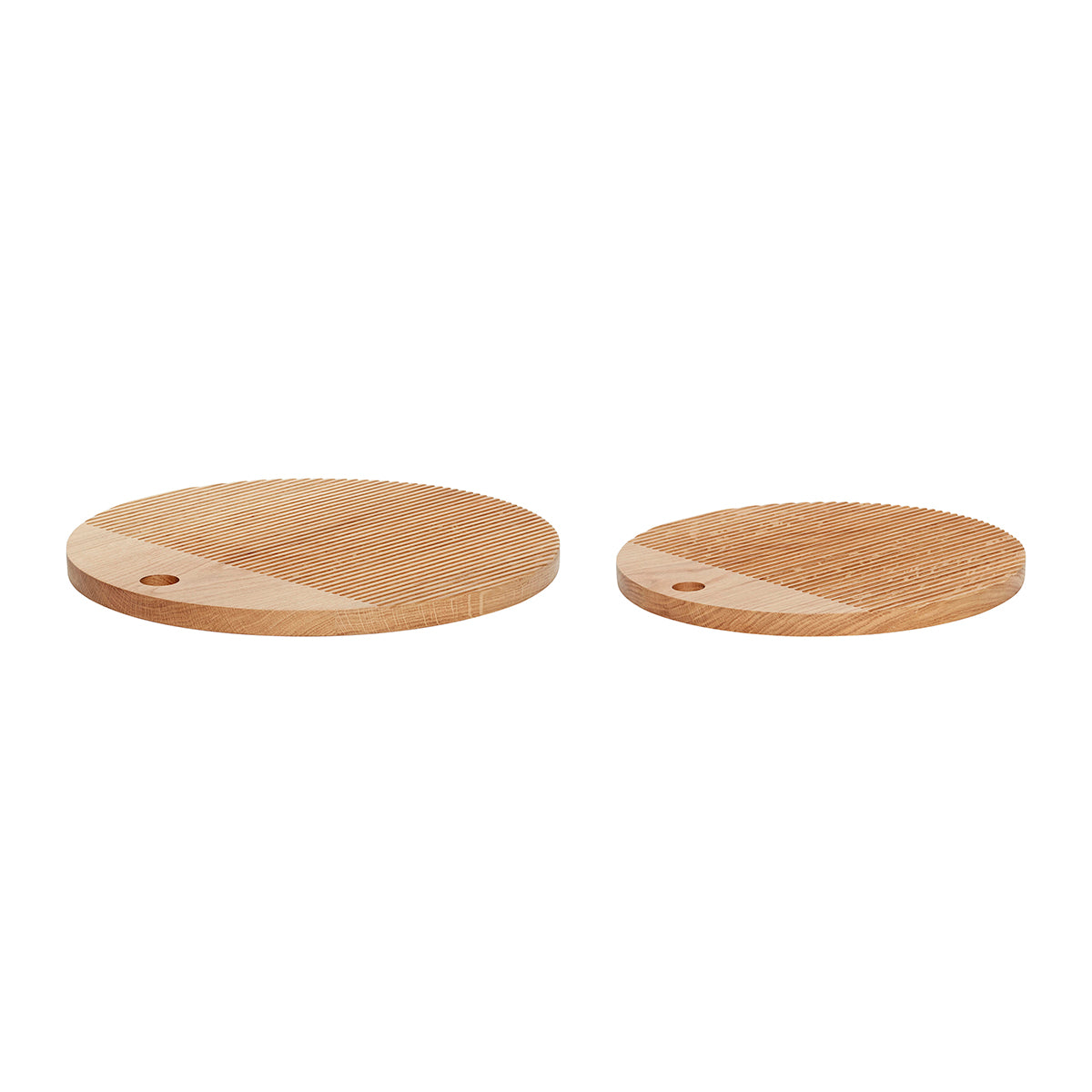 Hübsch snijplanken Monarch - eikenhout - ø33xh2, ø40xh2cm