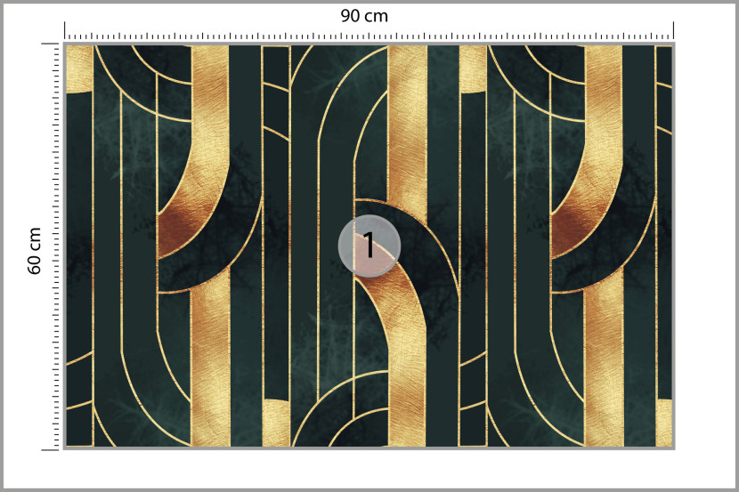 Fototapeta Wzór GEOMETRYCZNY Złota Abstrakcja 90x60cm