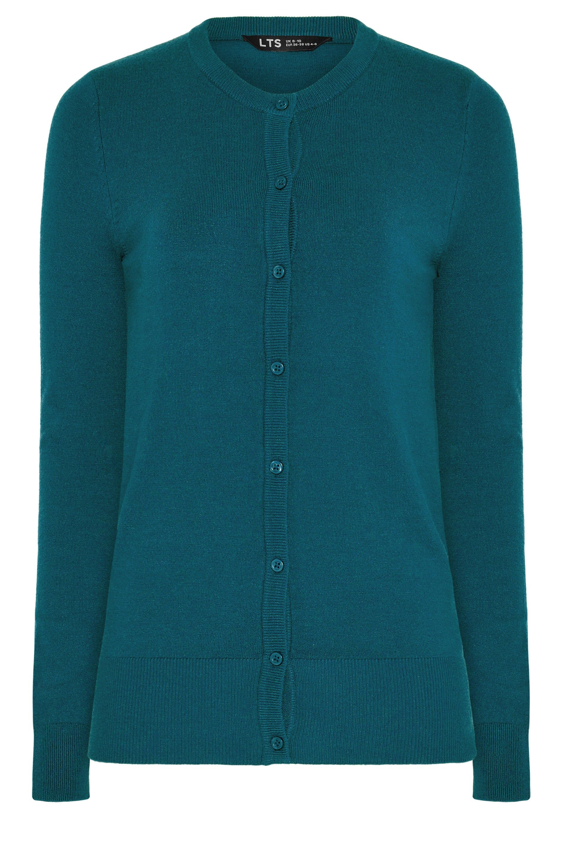 Long Tall Sally Tall Crew Neck Button Cardigan