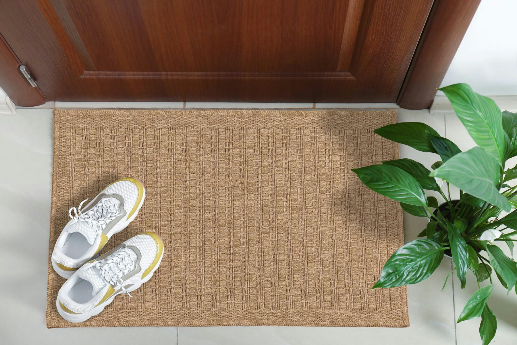 NATURE - Tapis intérieur et extérieur aspect jute naturel 60x90