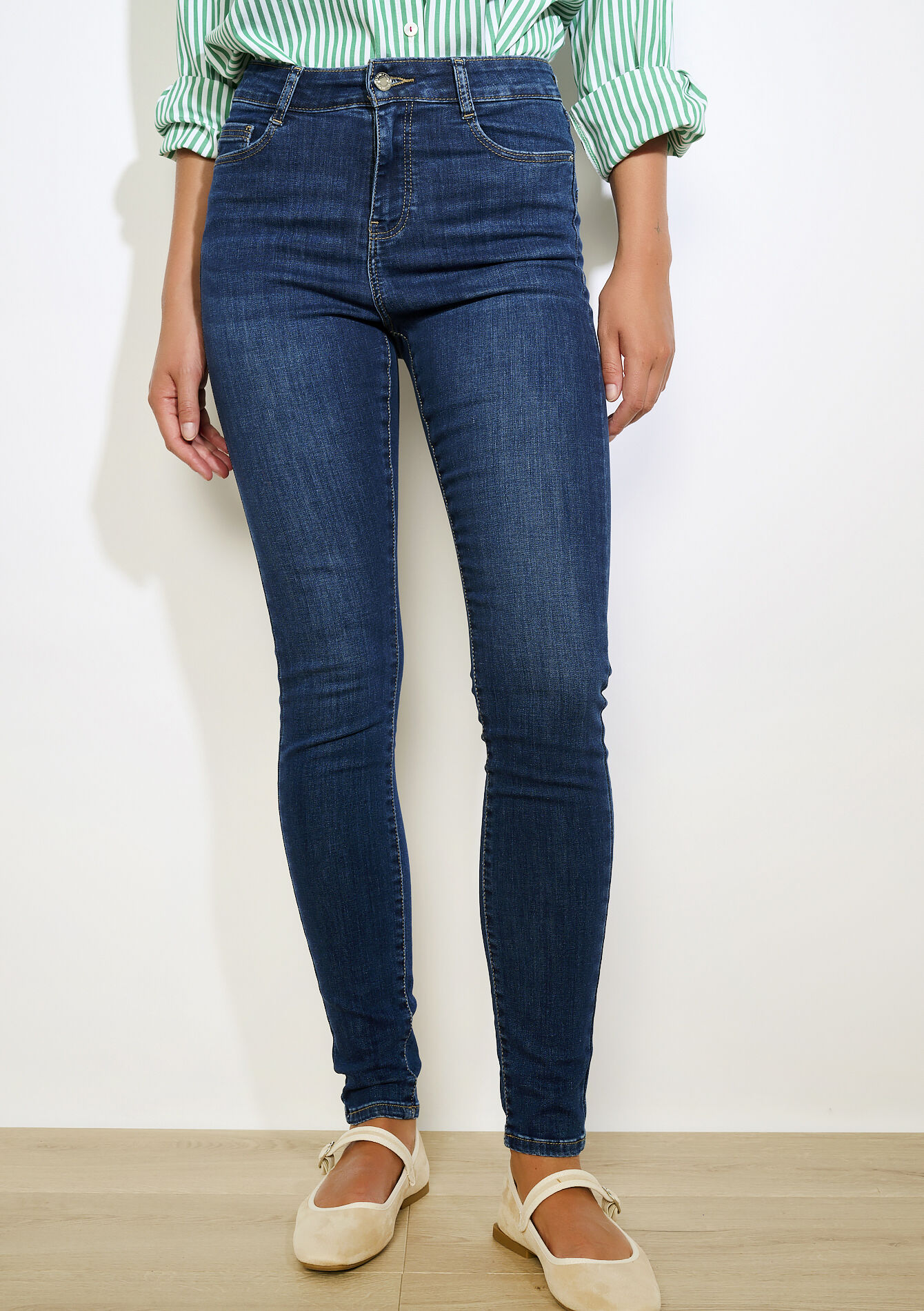 High waist skinny jeans