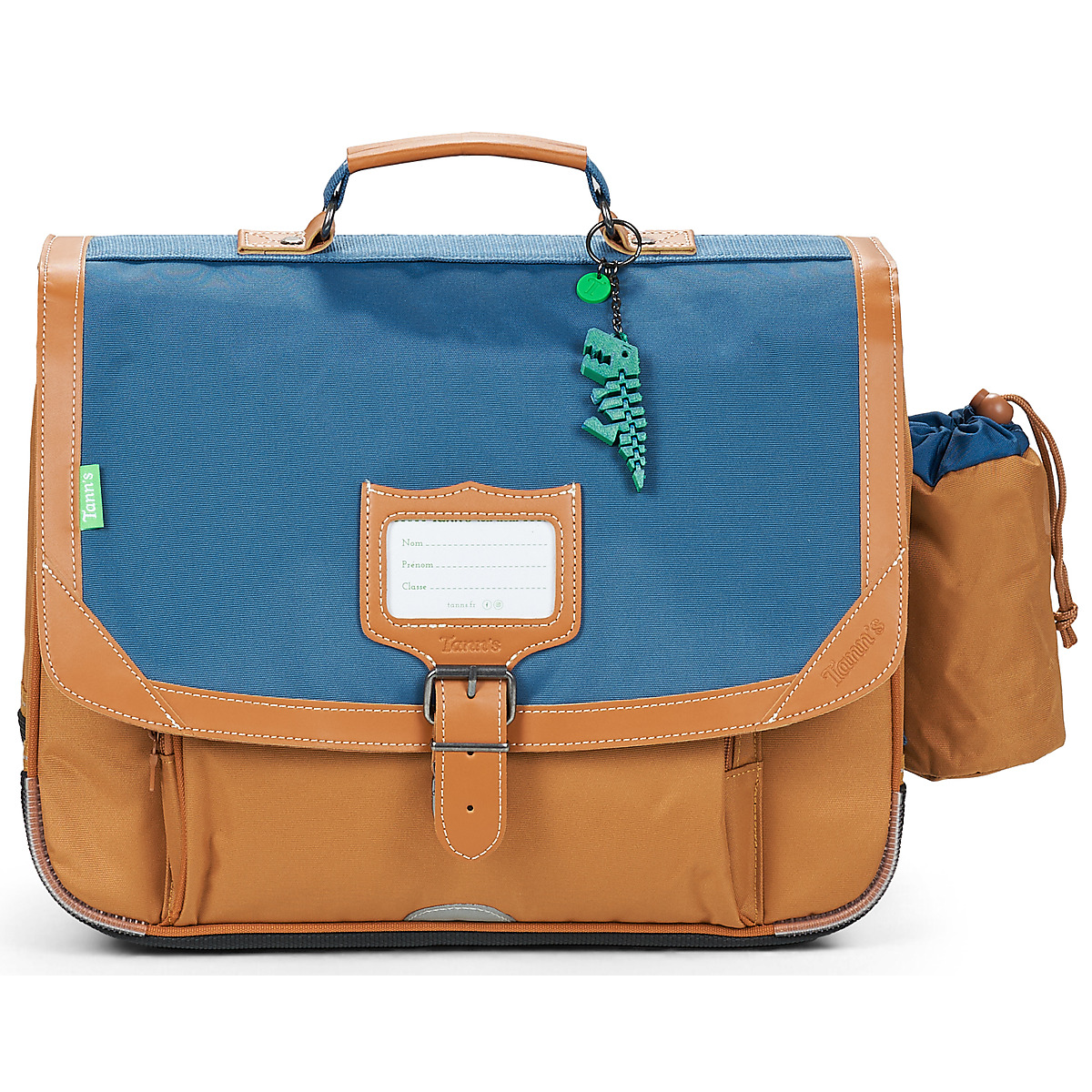 Tann's - NILS CARTABLE 38CM POCHE GOURDE - Blue / Camel