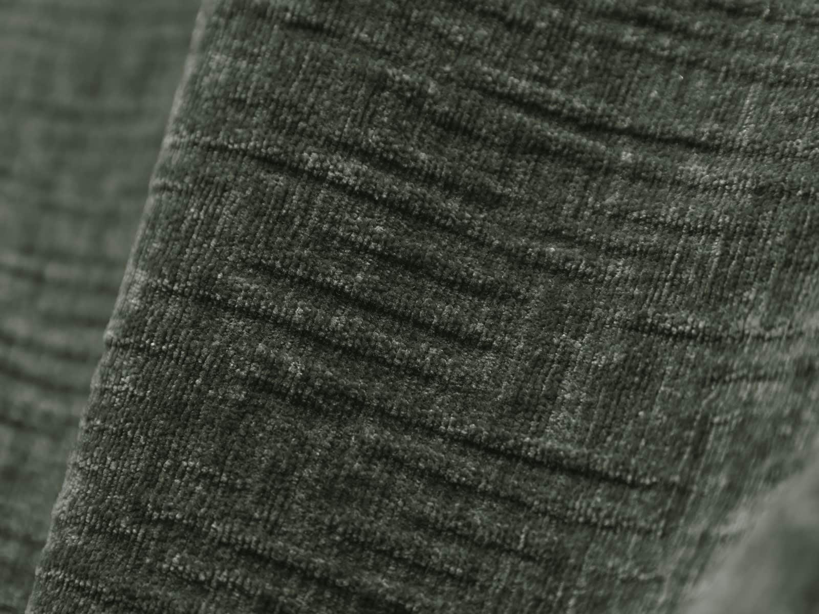 KAELLE - Canapé gauche 4 places en tissu chenille vert bouteille