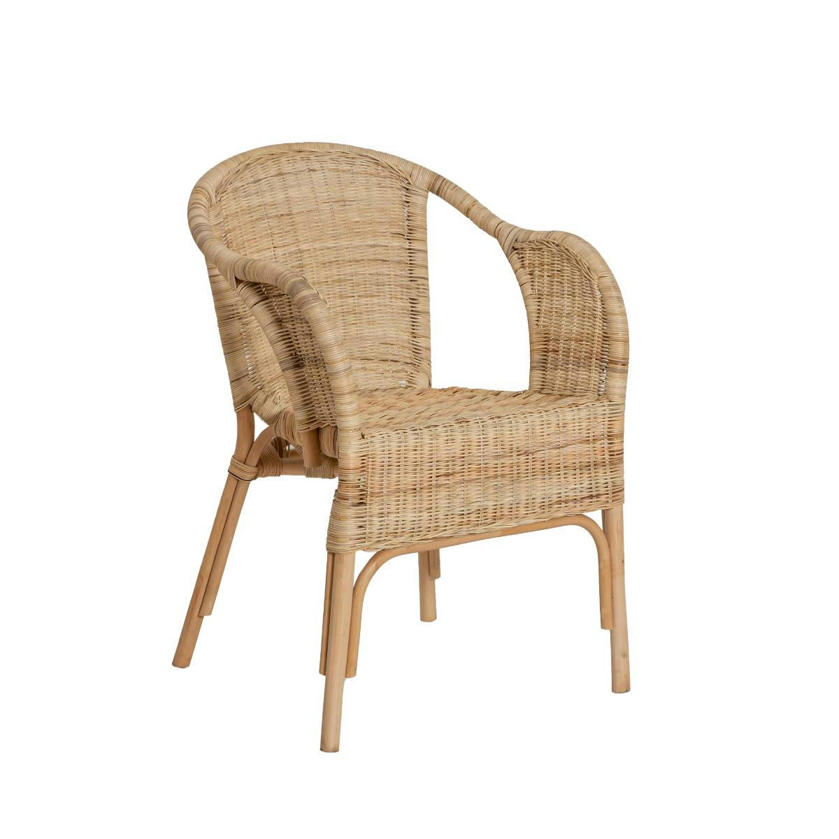NOHAN - Fauteuil en rotin marron 57 cm