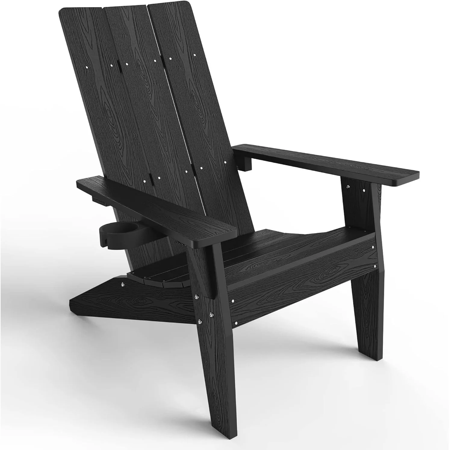 WINSOON All Weather HIPS Outdoor Adirondack Chair with Cup Holder