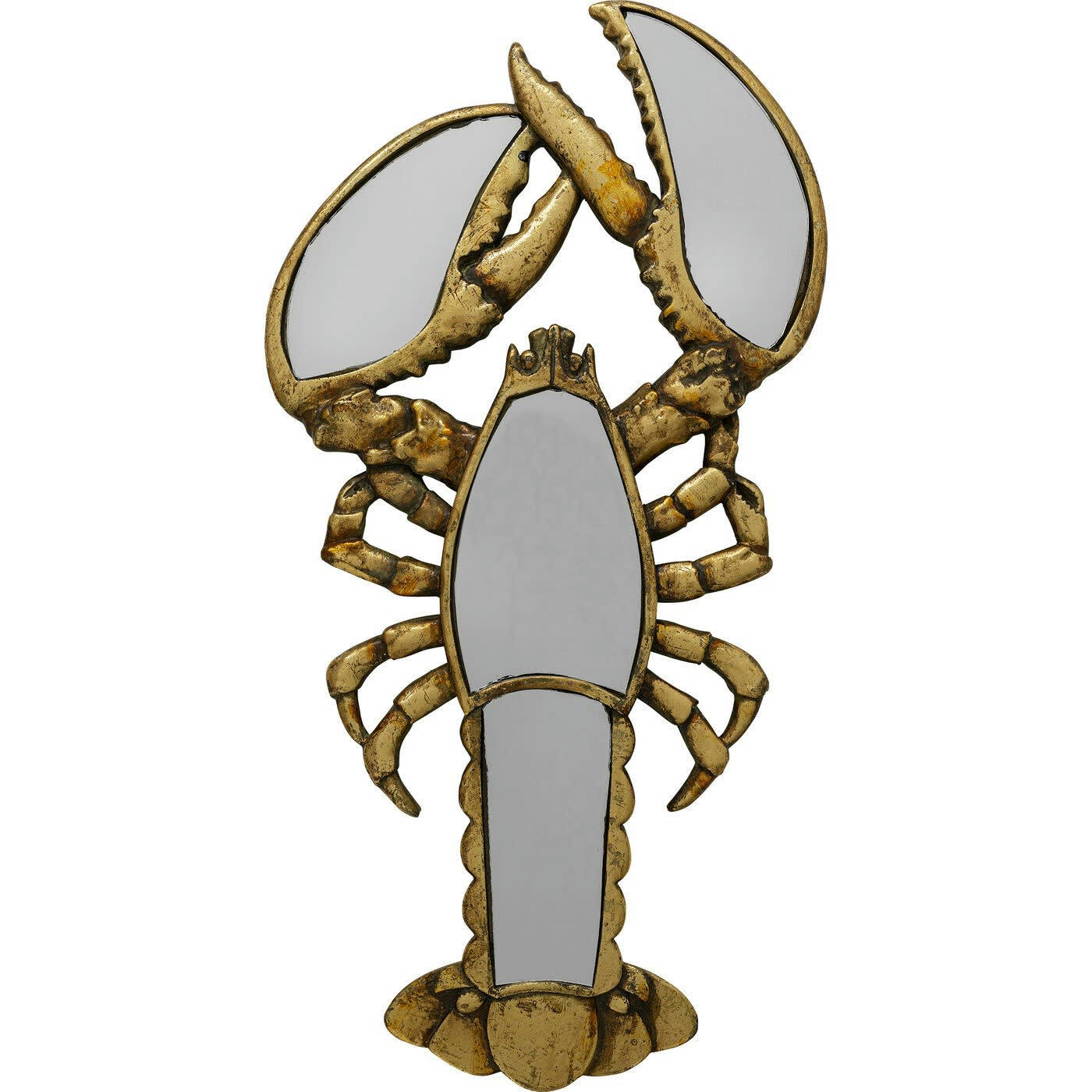 LANGOSTA MIRROR - Déco murale homard doré en verre miroir 47x26