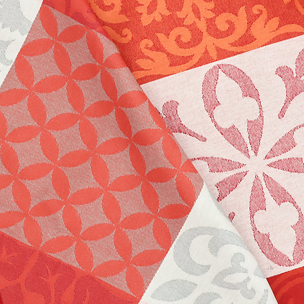 nappe rectangle 170x350 cm jacquard CARCES rouge