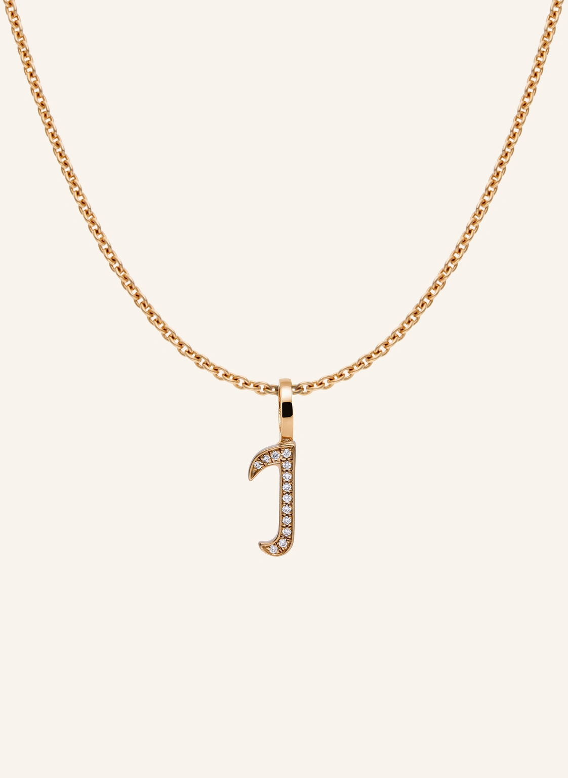 CADA Kette TINY DIAMOND LETTER I