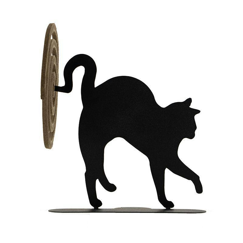 - Porte-spirales d'encens - Godeffroy le chat noir