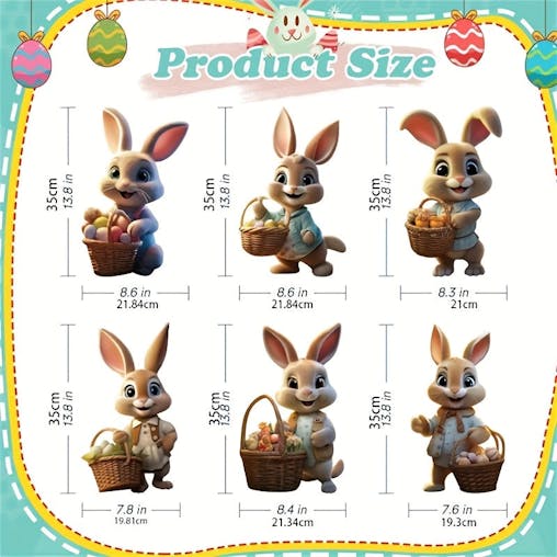 NNETM Easter Bunny Garden Decoration Set (6pcs)