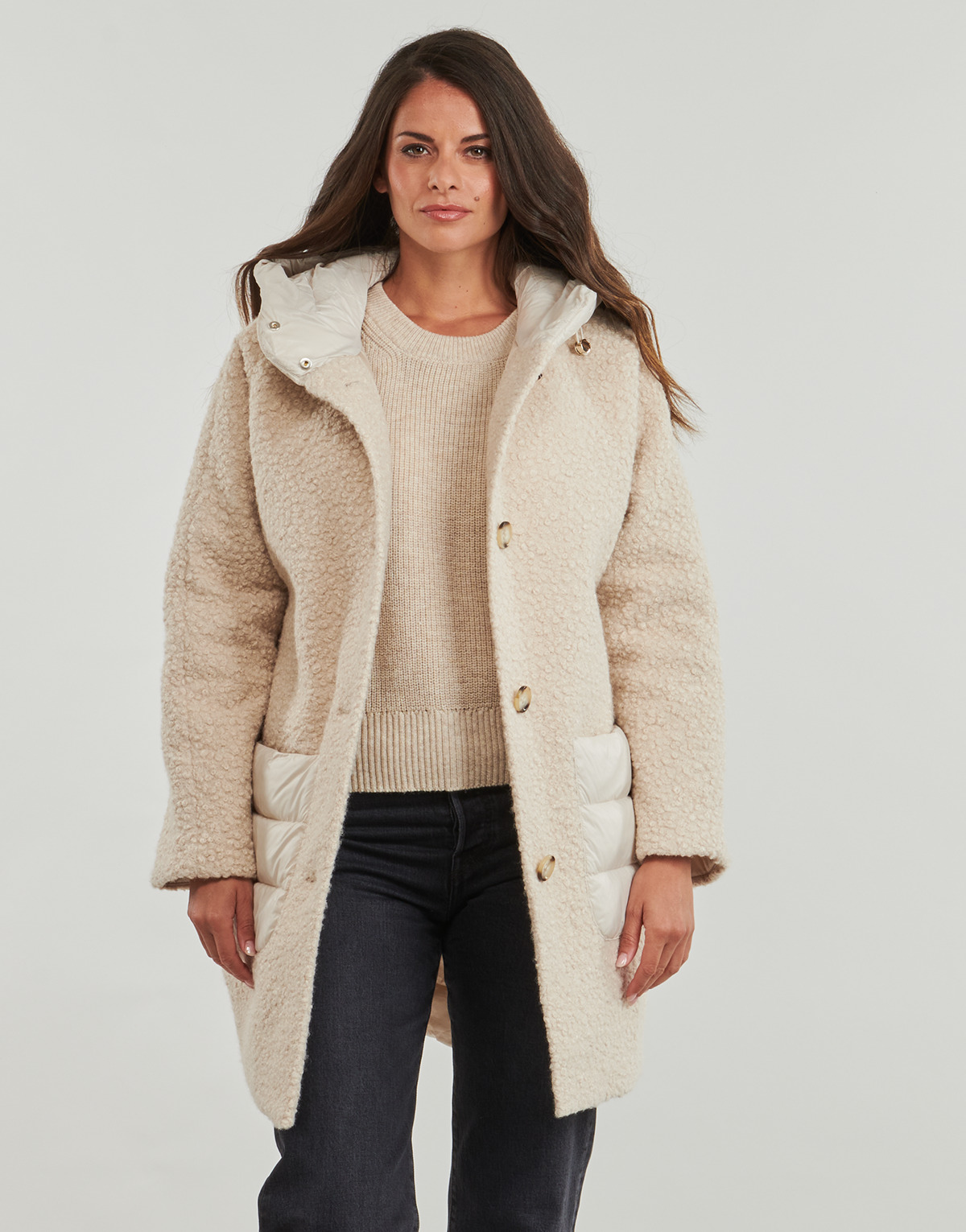 Geox - W CALITHE LONG COAT - Beige