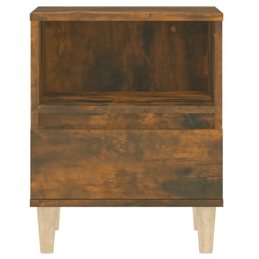 NNEVL Bedside Cabinets 2 pcs Smoked Oak 40x35x50 cm