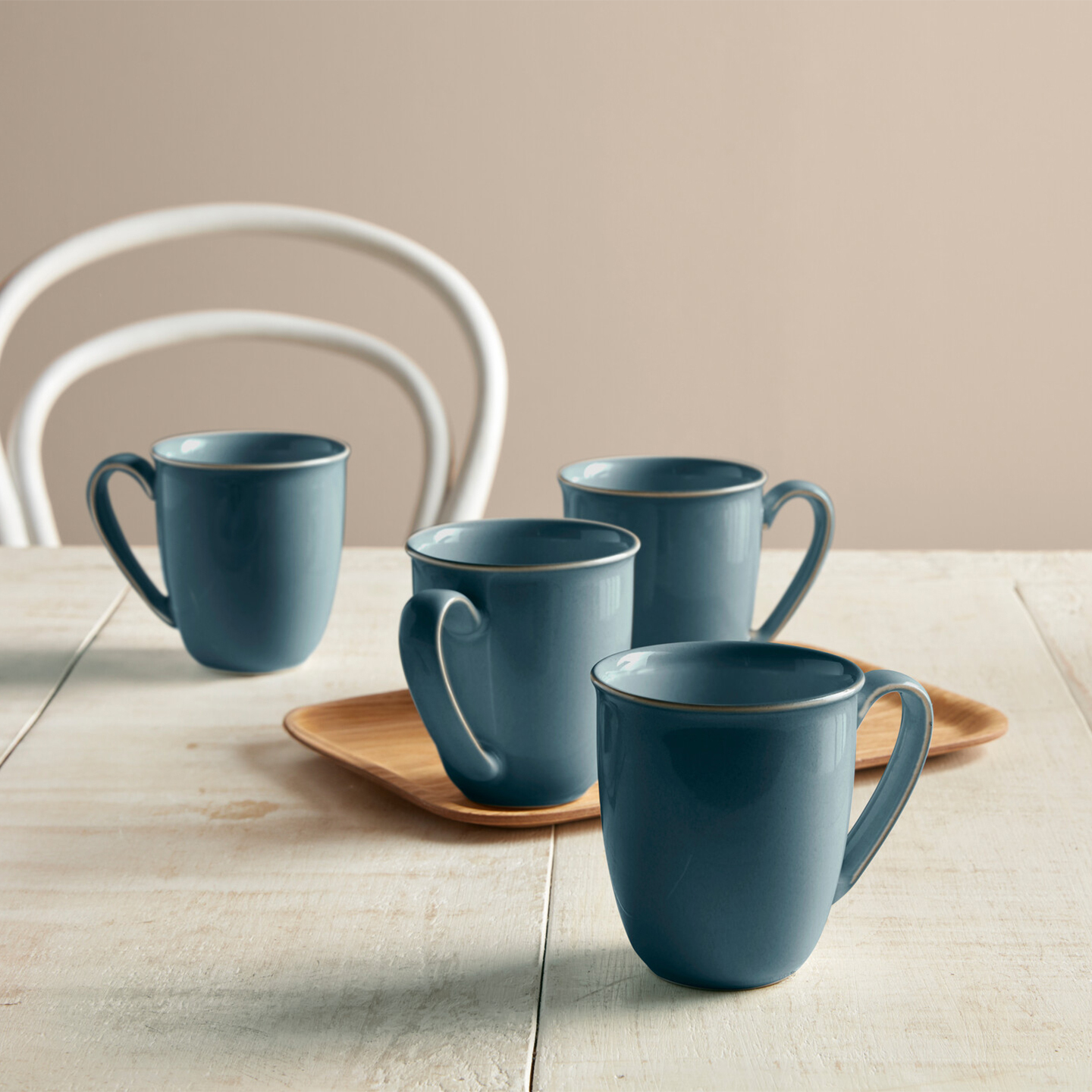 Elements Jade Dark Green Coffee Beaker/Mugs - Set Of 4