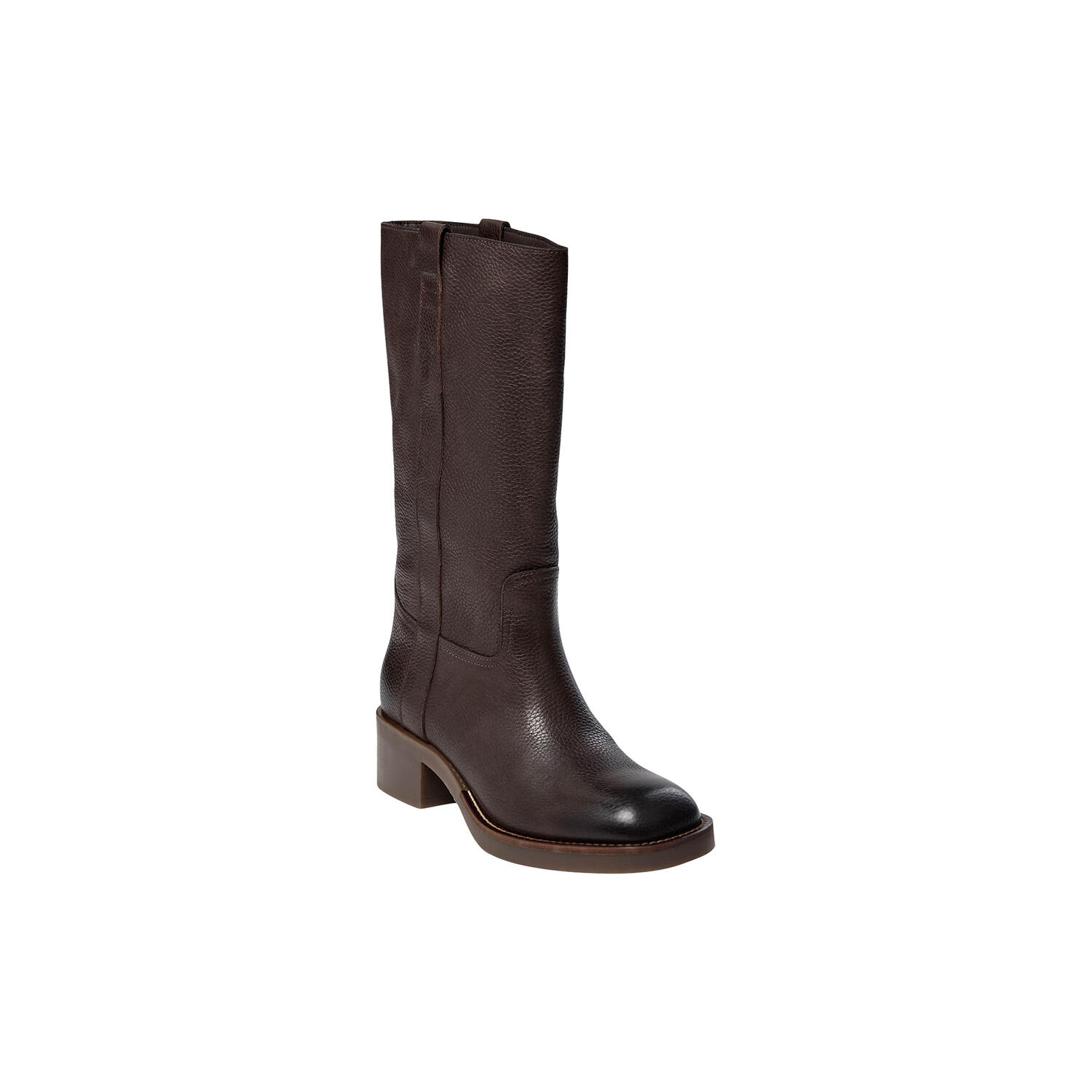 JOLENESW LEATHER BOOT, dark brown