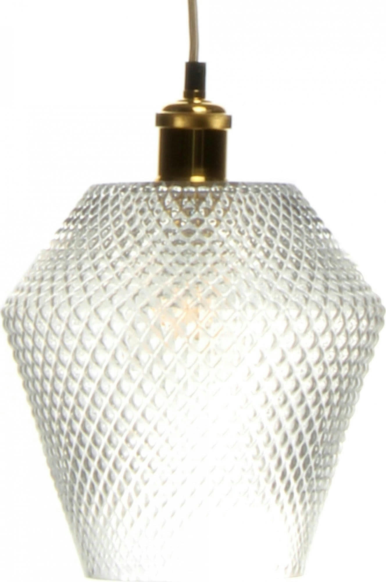 - Suspension Verre Transparent 22x22x27 cm