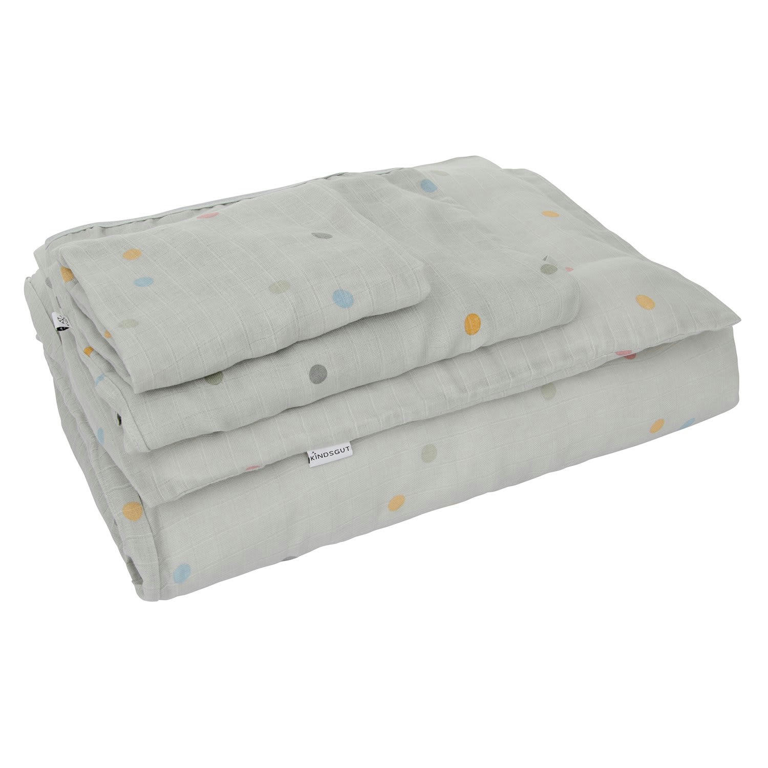 PETIT POINTS - Drap-housse en mousseline coton 60 x 120 cm