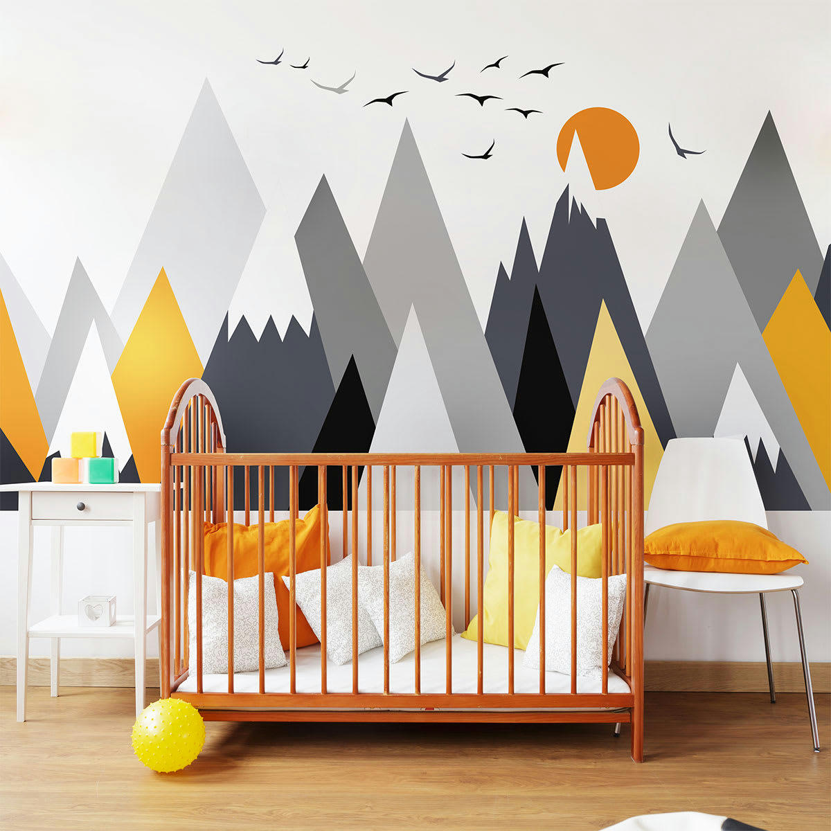 - Stickers enfant montagnes scandinaves alaska 70x105cm