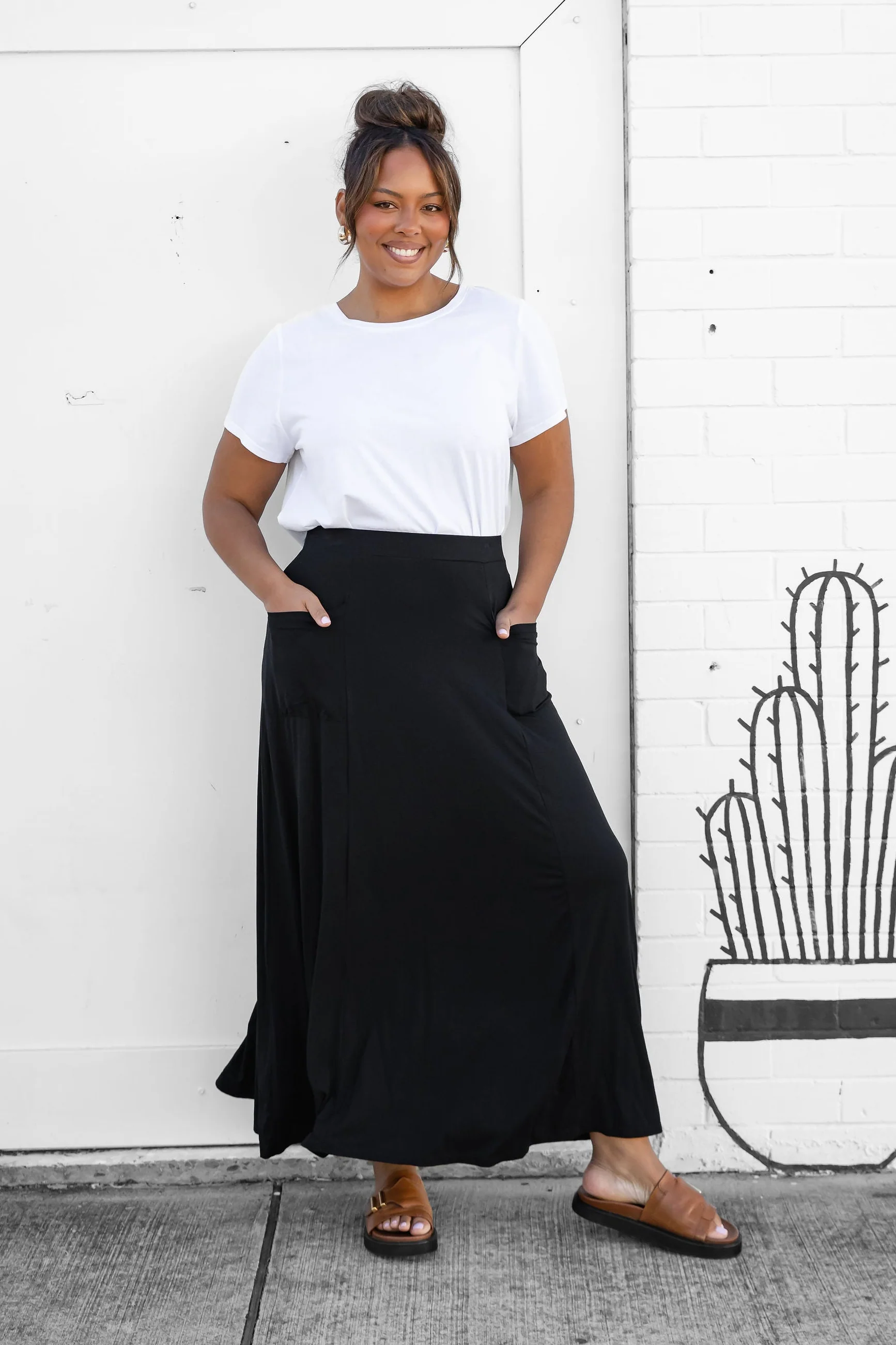 Olivia Maxi Skirt in Black