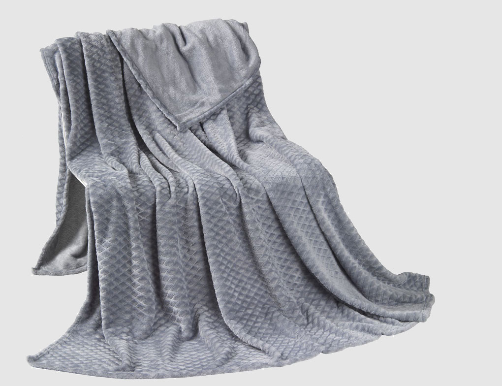 Flanelldecke Diamond Silber