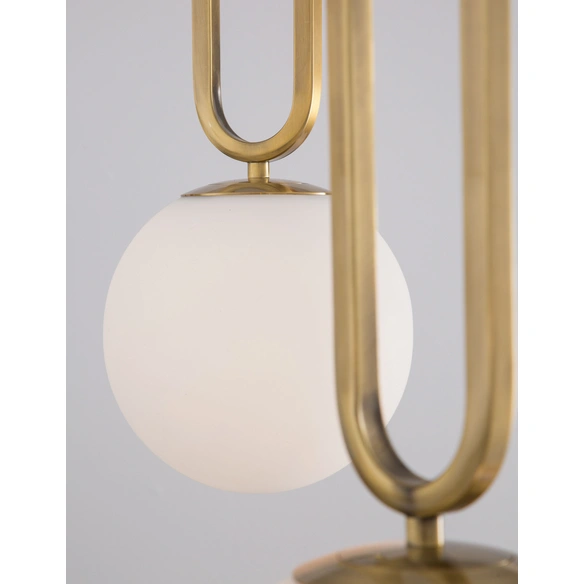 Pendelleuchte »Grus«, LED, 1-flammig, goldfarben/weiß