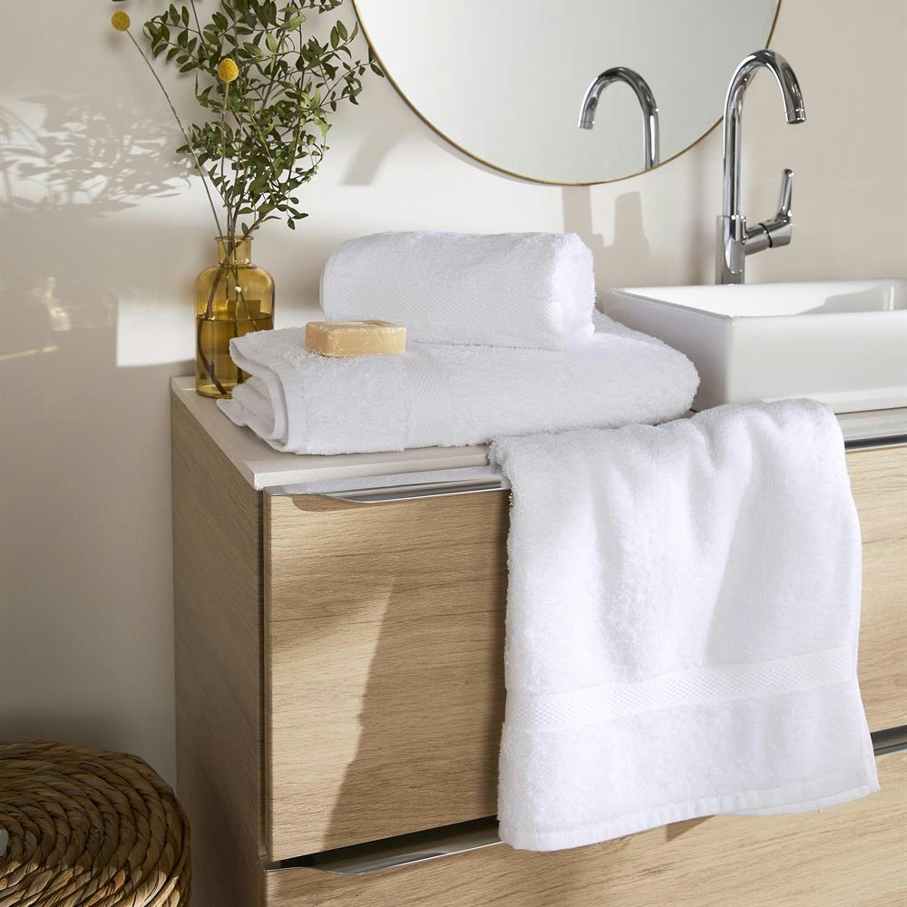 LUXE - Serviette de toilette en coton blanche 50x100 cm