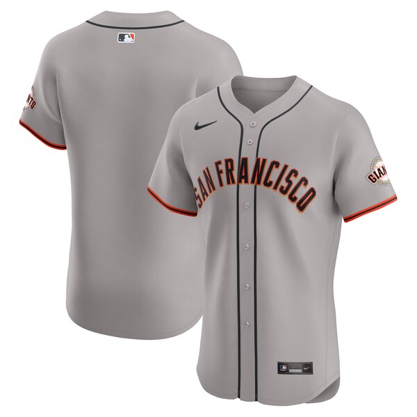 San Francisco Giants Nike Road Vapor Premier Elite Patch Jersey - Gray