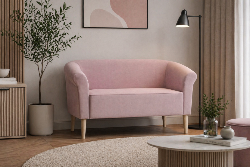 Sofa ESPERO styl skandynawski welur riviera 62