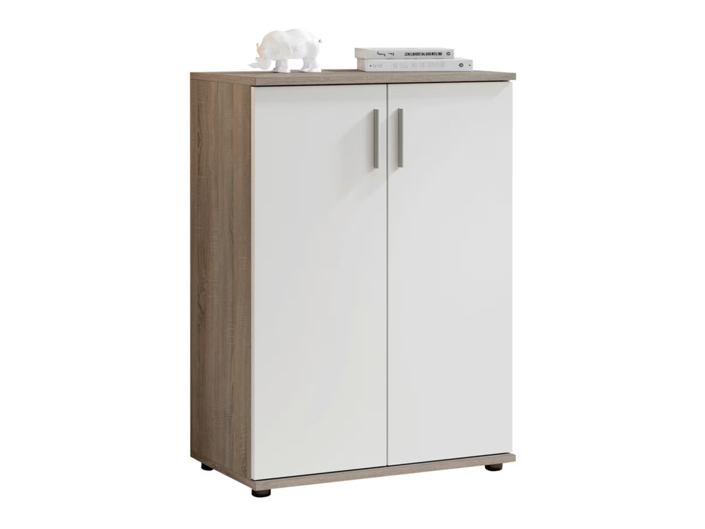 Szafka Bobby 60 cm z 2 drzwiami dąb sonoma/biały