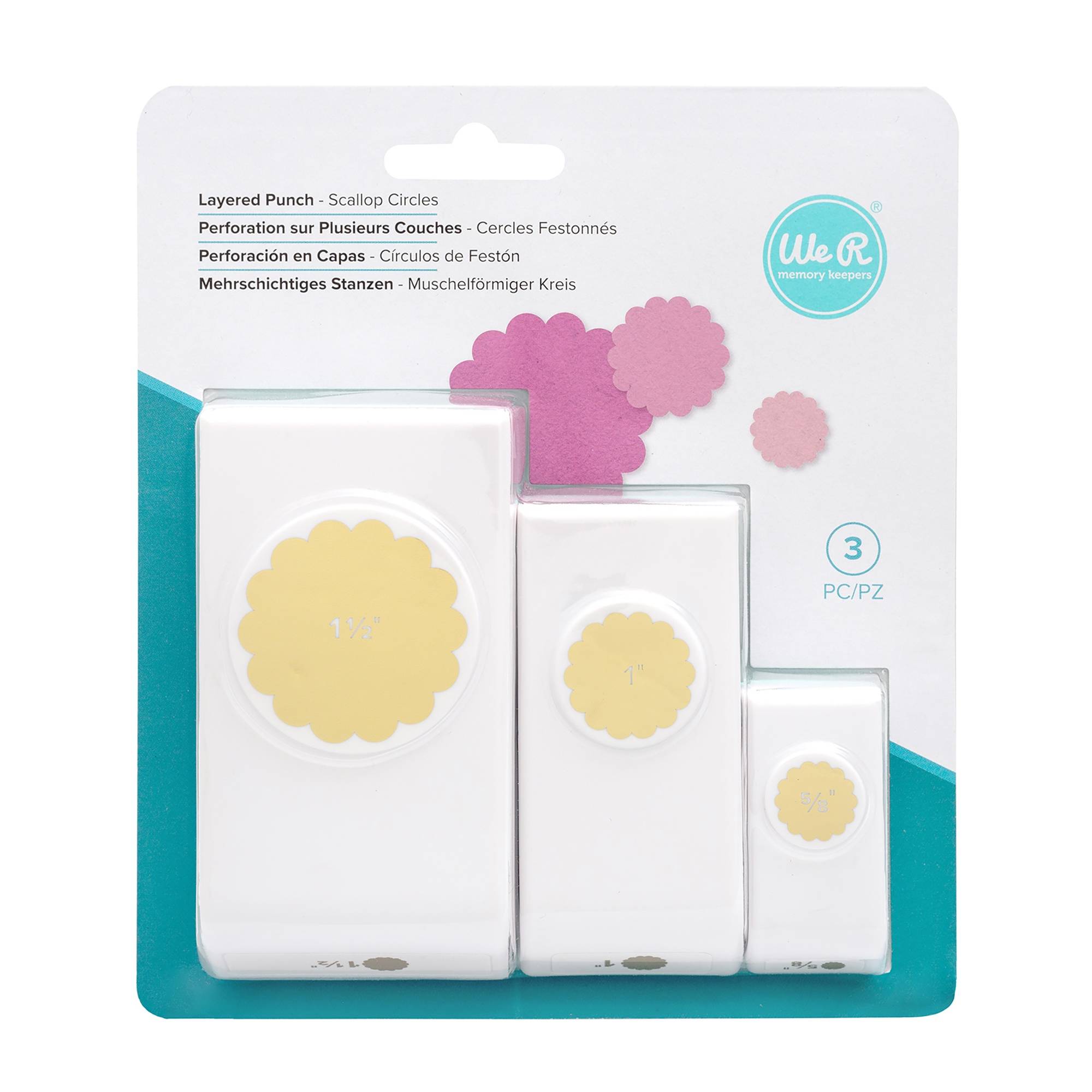 We R Makers Scallop Circle Layered Punches 3 Pack