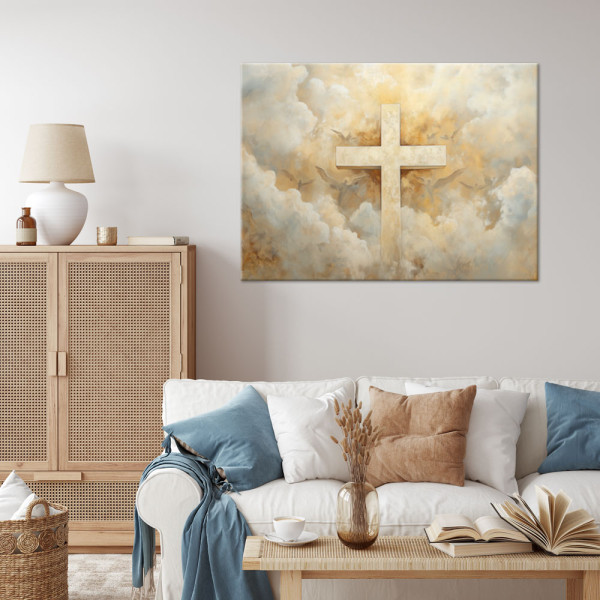Feeby Obraz na płótnie, Krzyż Niebo Religijny 60x40