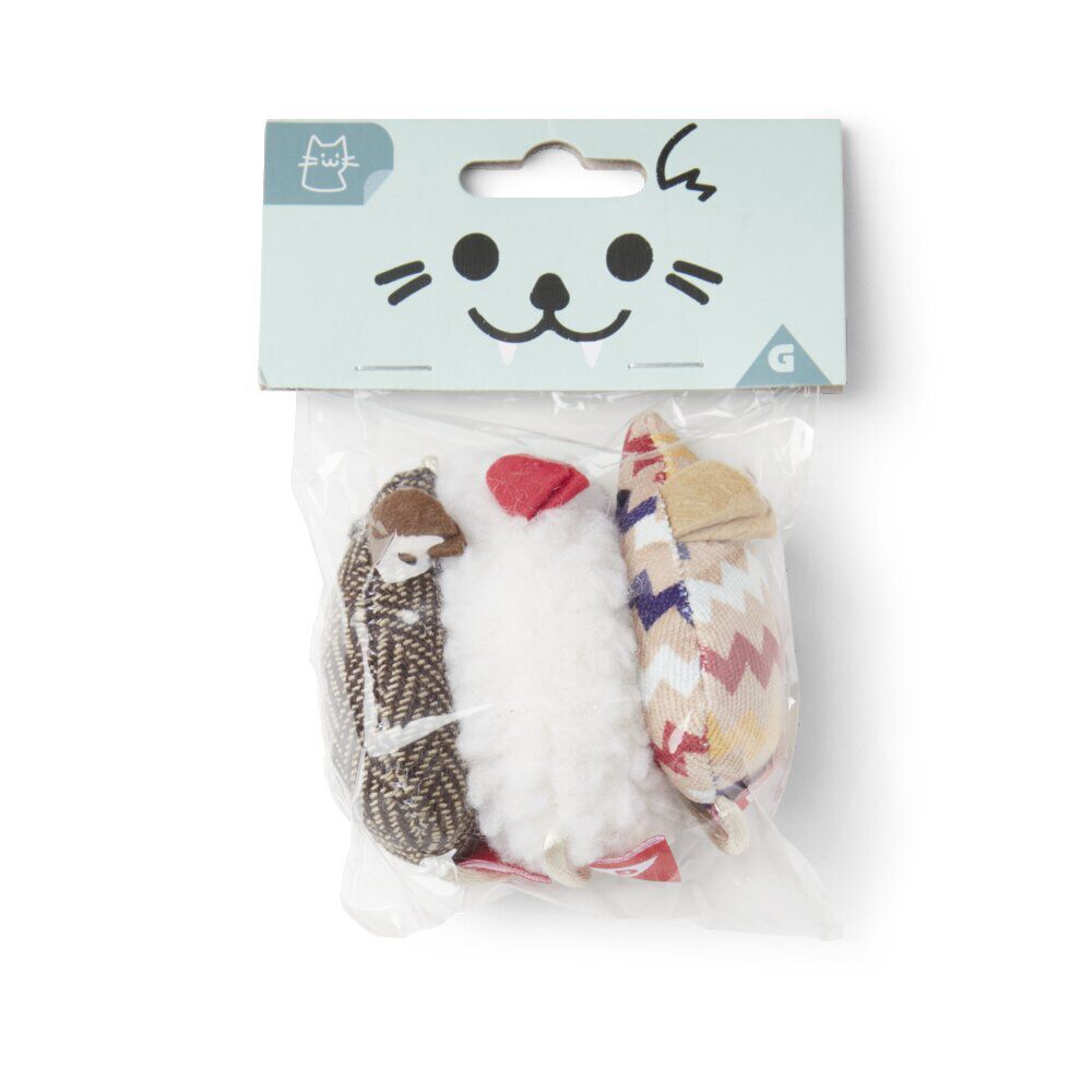 Lot de 3 jouets pour chat souris