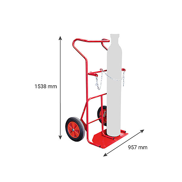 Diable porte-bouteille basculement assisté - Roues pneumatiques - 810009647