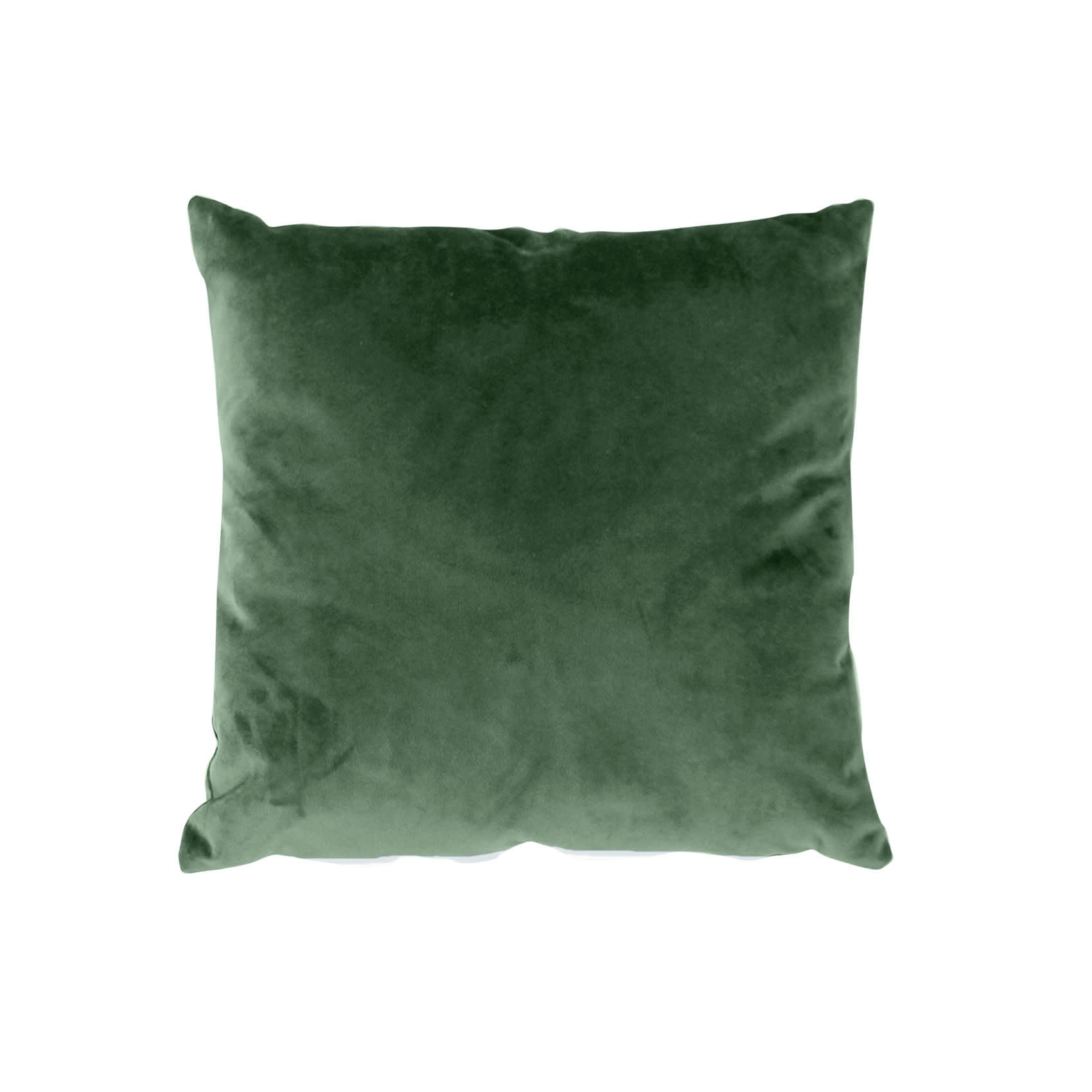 - Coussin en velours avec zip déco vert mousse 40x40 cm