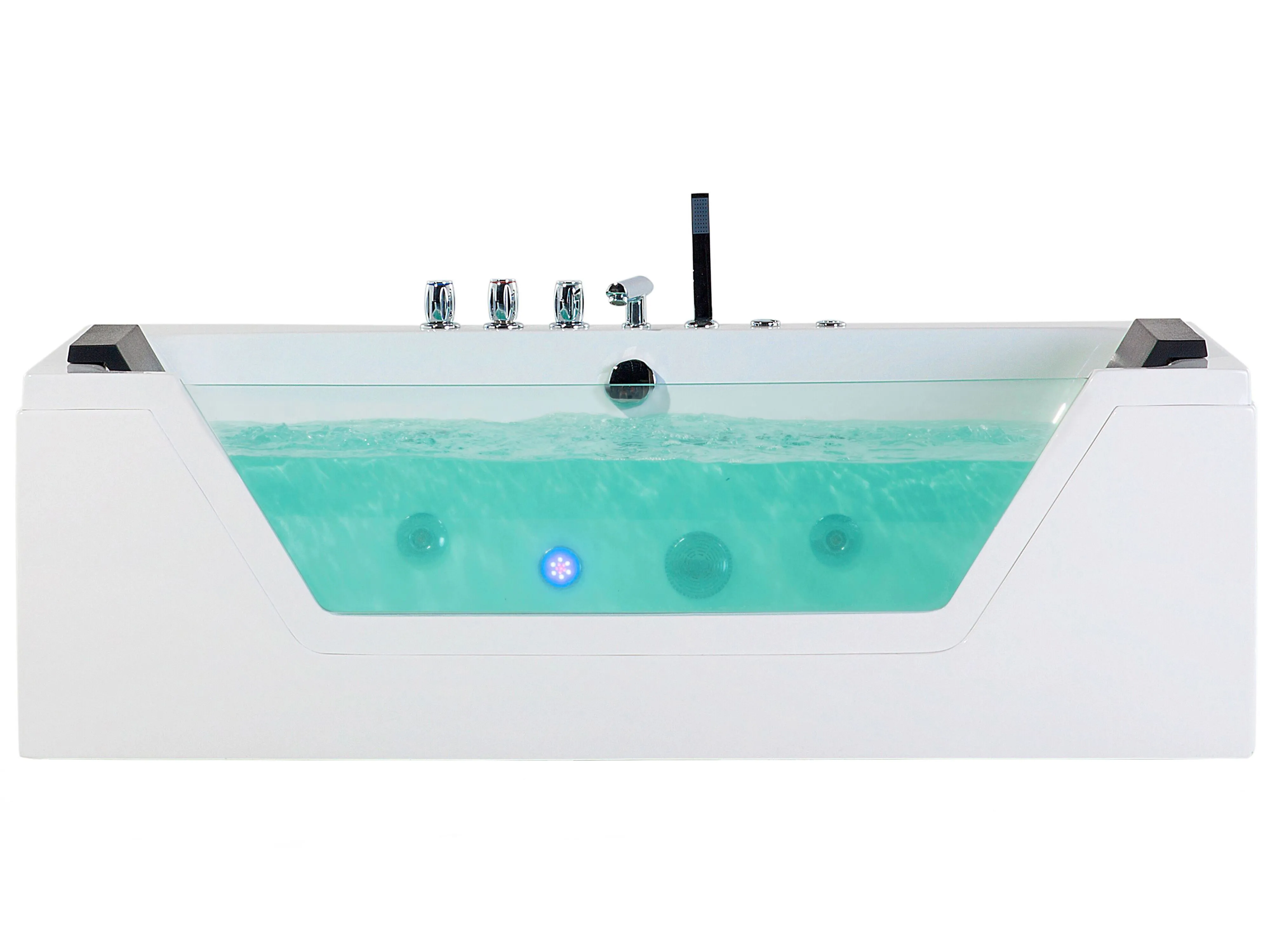Corner Hot Tub with LED SAMANA 1530 x 710 mm White