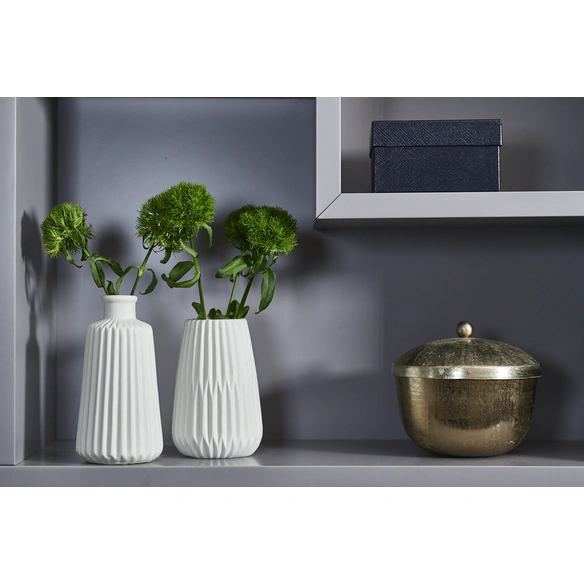 Vase »ESKO«, Höhe: 17 cm, Porzellan, weiß