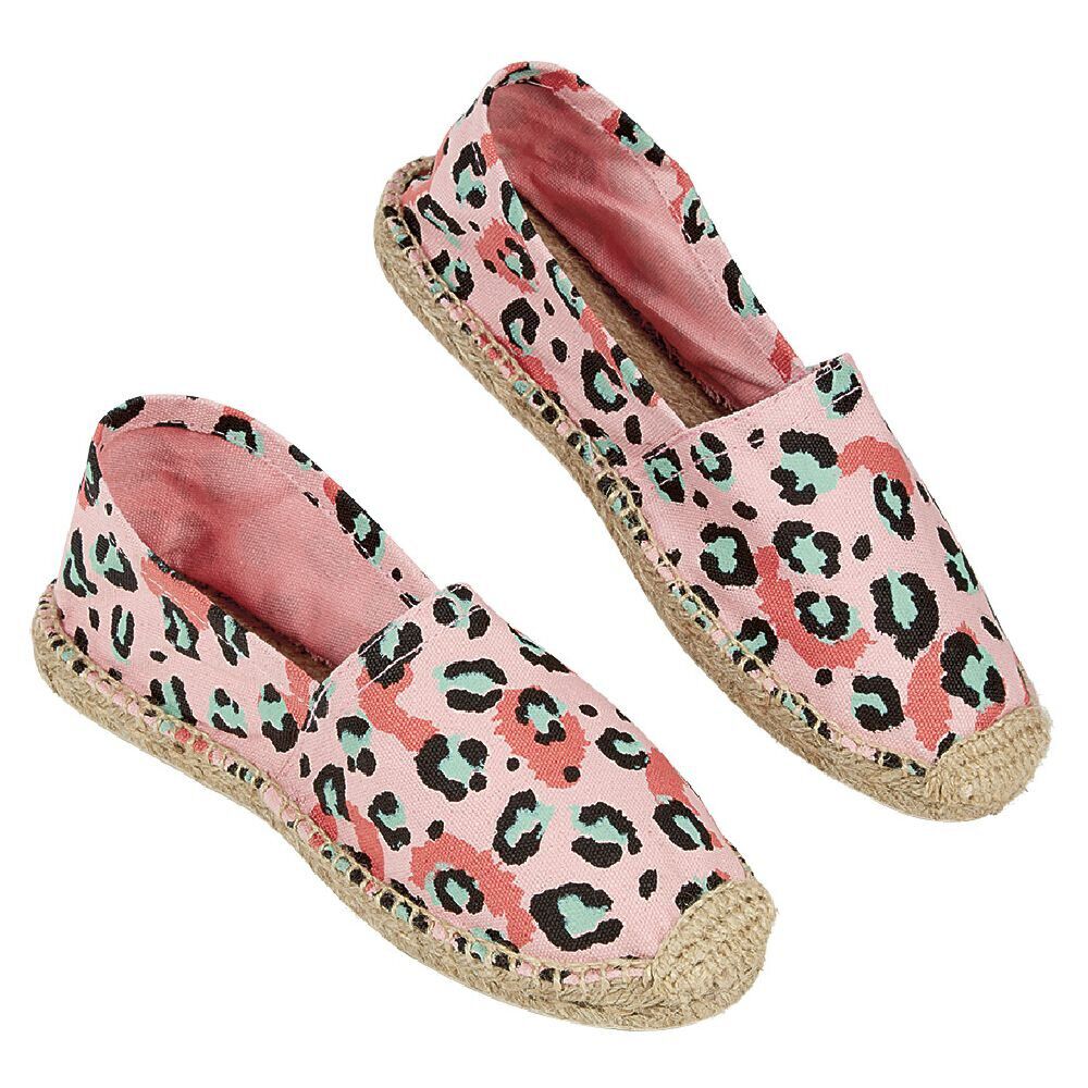 Espadrilles Femme imprimé léopard rose T36/40