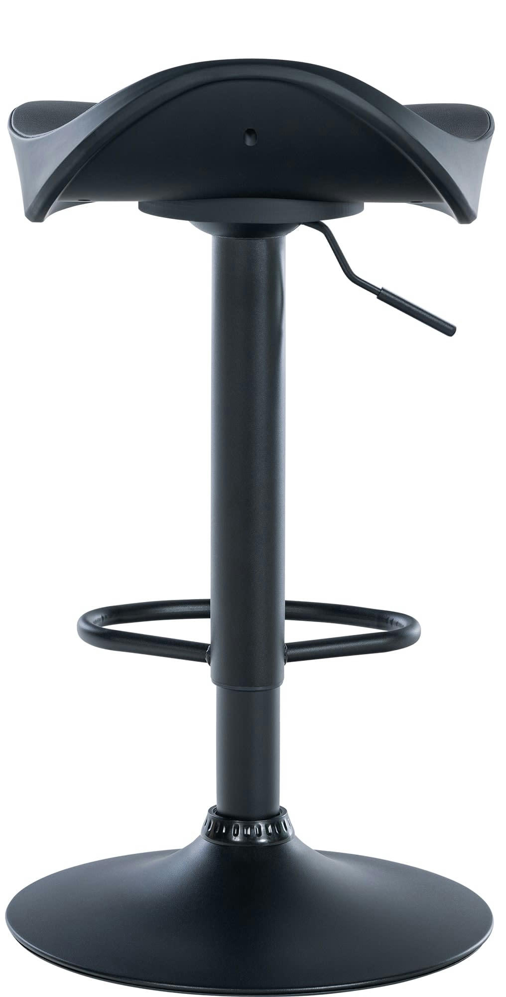 ALISSON - Tabouret de bar réglable pivotant en similicuir Noir