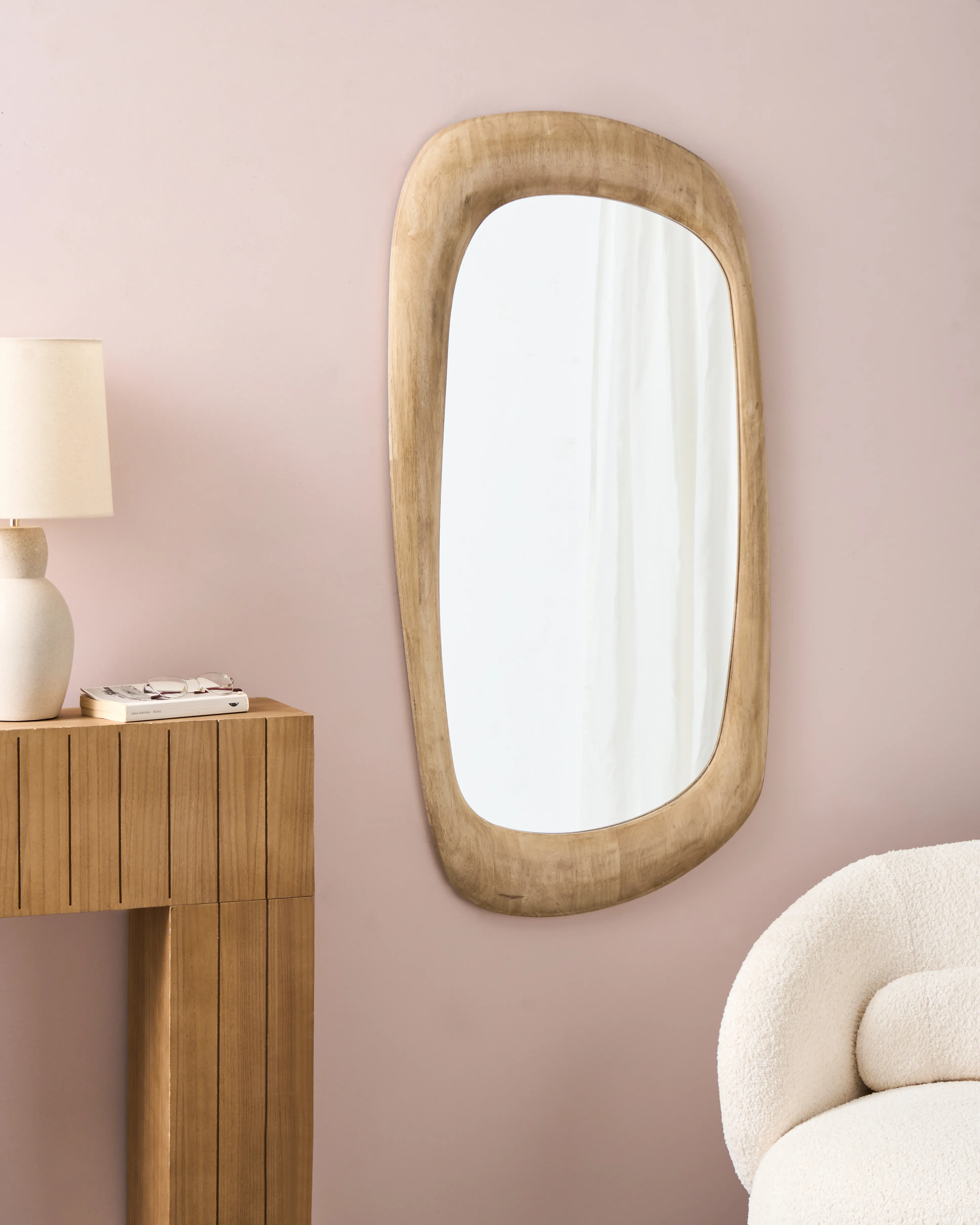 Wall Mirror TRIZAY 57 cm 120 cm Wood Brown