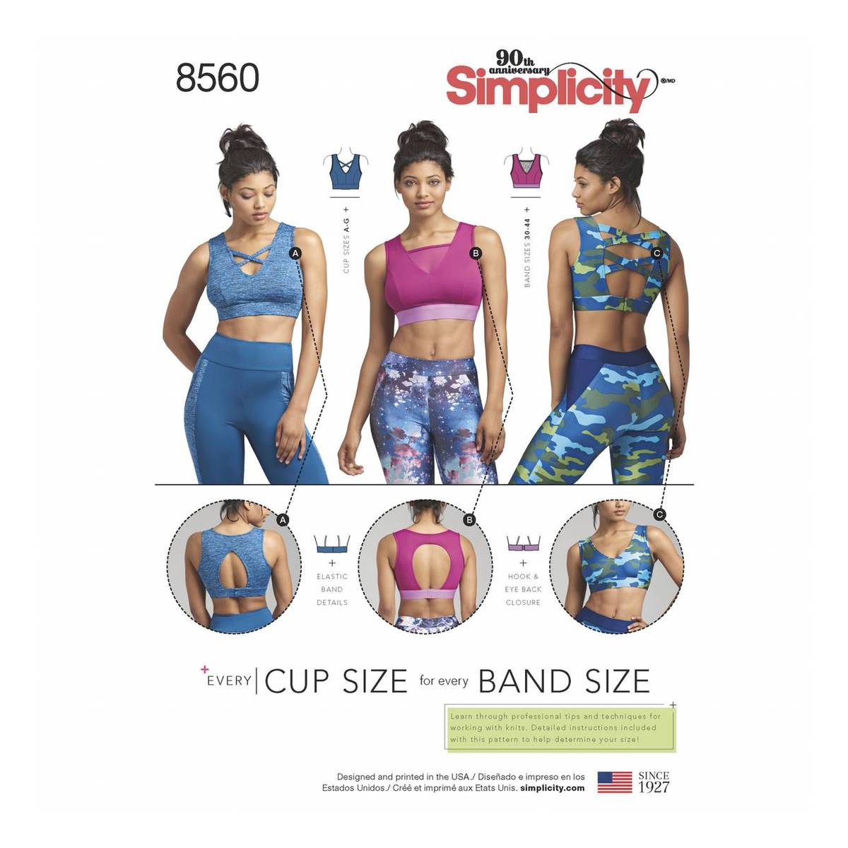Simplicity Sports Bras Sewing Pattern 8560