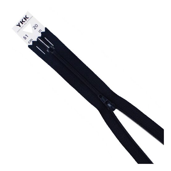 YKK Navy Dress and Skirt Zip 51cm