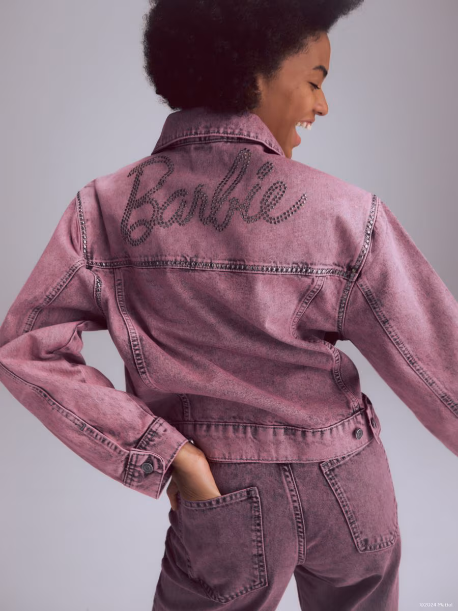 Barbie Denim Jacket With Wash Effect