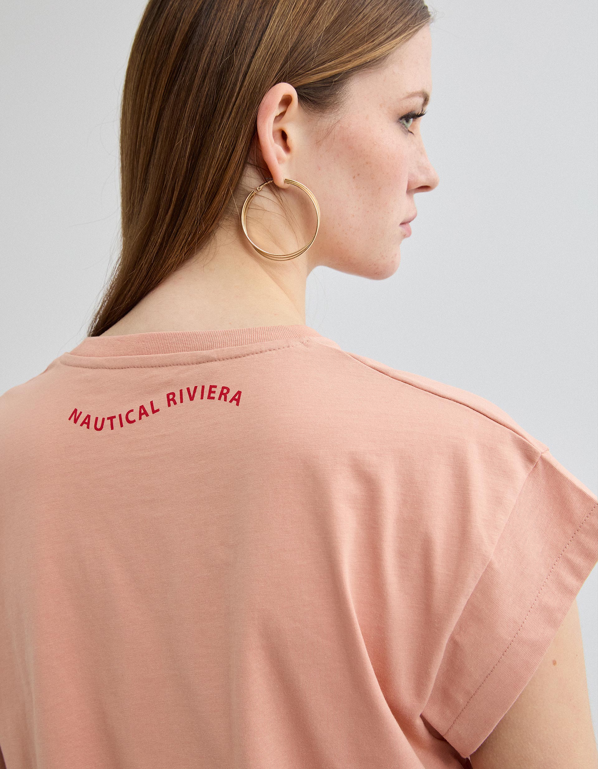 T-shirt Estampado, Mulher, Laranja